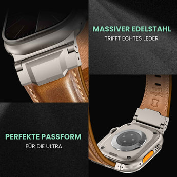 BandStil Apple Watch Lederarmband "Rom" – Ultra & Series 1 - 11 - Bandstil