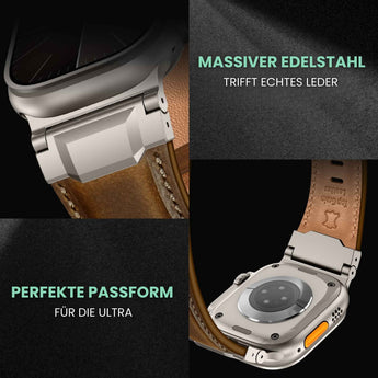 BandStil Apple Watch Lederarmband "Rom" – Ultra & Series 1 - 11 - Bandstil