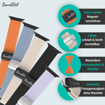 BandStil Apple Watch Stoffarmband "New York" - Bandstil