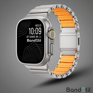 BandStil Apple Watch Titan - Hybrid Gliederarmband "Porto" mit Magnetverschluss - Bandstil