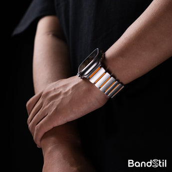 BandStil Apple Watch Titan - Hybrid Gliederarmband "Porto" mit Magnetverschluss - Bandstil