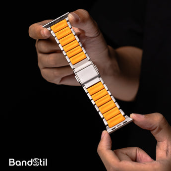 BandStil Apple Watch Titan - Hybrid Gliederarmband "Porto" mit Magnetverschluss - Bandstil