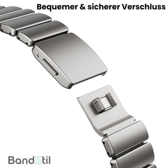 BandStil Apple Watch Titan - Hybrid Gliederarmband "Porto" mit Magnetverschluss - Bandstil