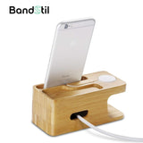 BandStil Bambus Ladestation für Apple Watch & iPhone – 2 - in - 1 Dockingstation aus Holz - Bandstil