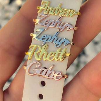 Personalisierter Apple Watch Charm â Gravur mit Name oder Symbol - Bandstil