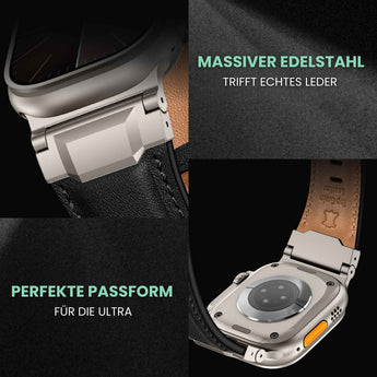 BandStil Apple Watch Lederarmband "Rom" – Ultra & Series 1 - 11 - Bandstil