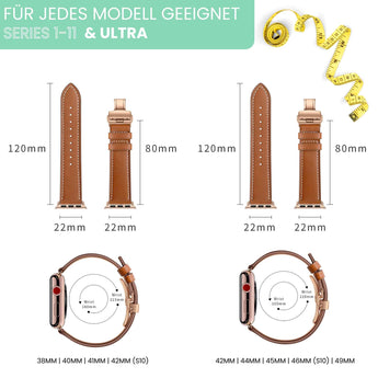 BandStil Apple Watch Lederarmband "Venedig" - Bandstil