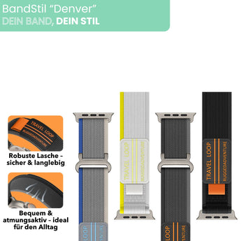 BandStil Apple Watch Nylon Armband "Denver" - Bandstil