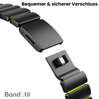 BandStil Apple Watch Titan - Hybrid Gliederarmband "Porto" mit Magnetverschluss - Bandstil