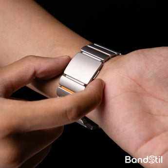 BandStil Apple Watch Titan - Hybrid Gliederarmband "Porto" mit Magnetverschluss - Bandstil