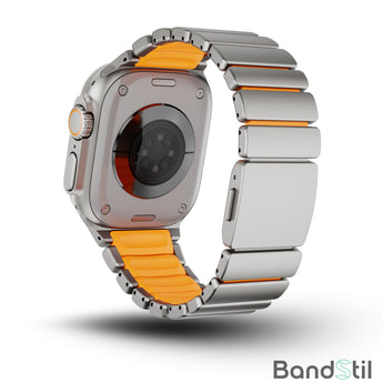 BandStil Apple Watch Titan - Hybrid Gliederarmband "Porto" mit Magnetverschluss - Bandstil