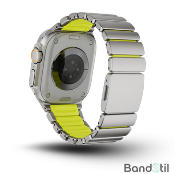BandStil Apple Watch Titan - Hybrid Gliederarmband "Porto" mit Magnetverschluss - Bandstil