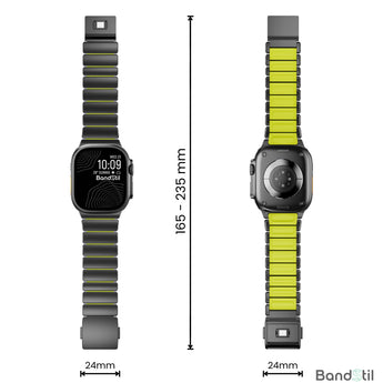 BandStil Apple Watch Titan - Hybrid Gliederarmband "Porto" mit Magnetverschluss - Bandstil