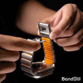 BandStil Apple Watch Titan - Hybrid Gliederarmband "Porto" mit Magnetverschluss - Bandstil