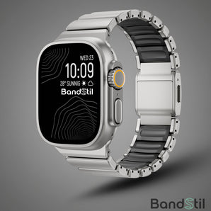 BandStil Apple Watch Titan - Hybrid Gliederarmband "Porto" mit Magnetverschluss - Bandstil