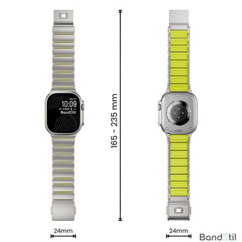 BandStil Apple Watch Titan - Hybrid Gliederarmband "Porto" mit Magnetverschluss - Bandstil