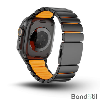 BandStil Apple Watch Titan - Hybrid Gliederarmband "Porto" mit Magnetverschluss - Bandstil