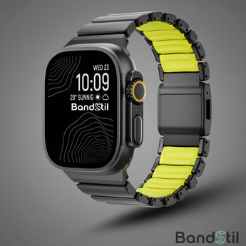 BandStil Apple Watch Titan - Hybrid Gliederarmband "Porto" mit Magnetverschluss - Bandstil
